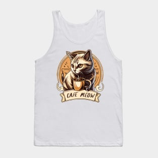 Cats and Coffee Cafe Miel Tank Top